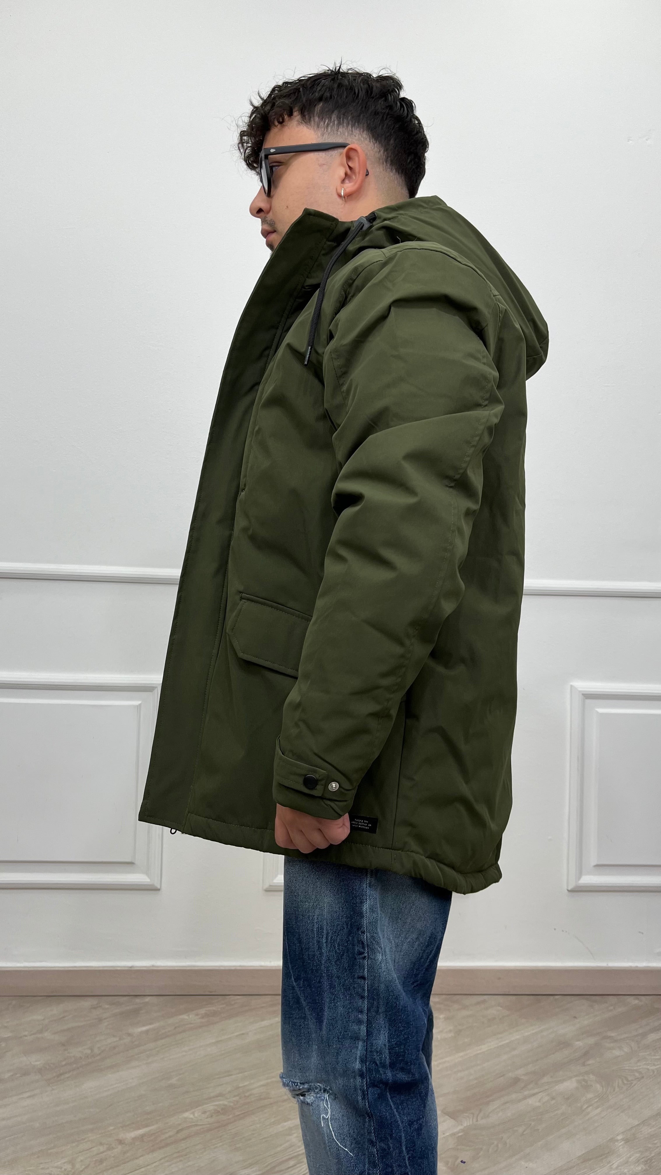 Parka con cappuccio - Green