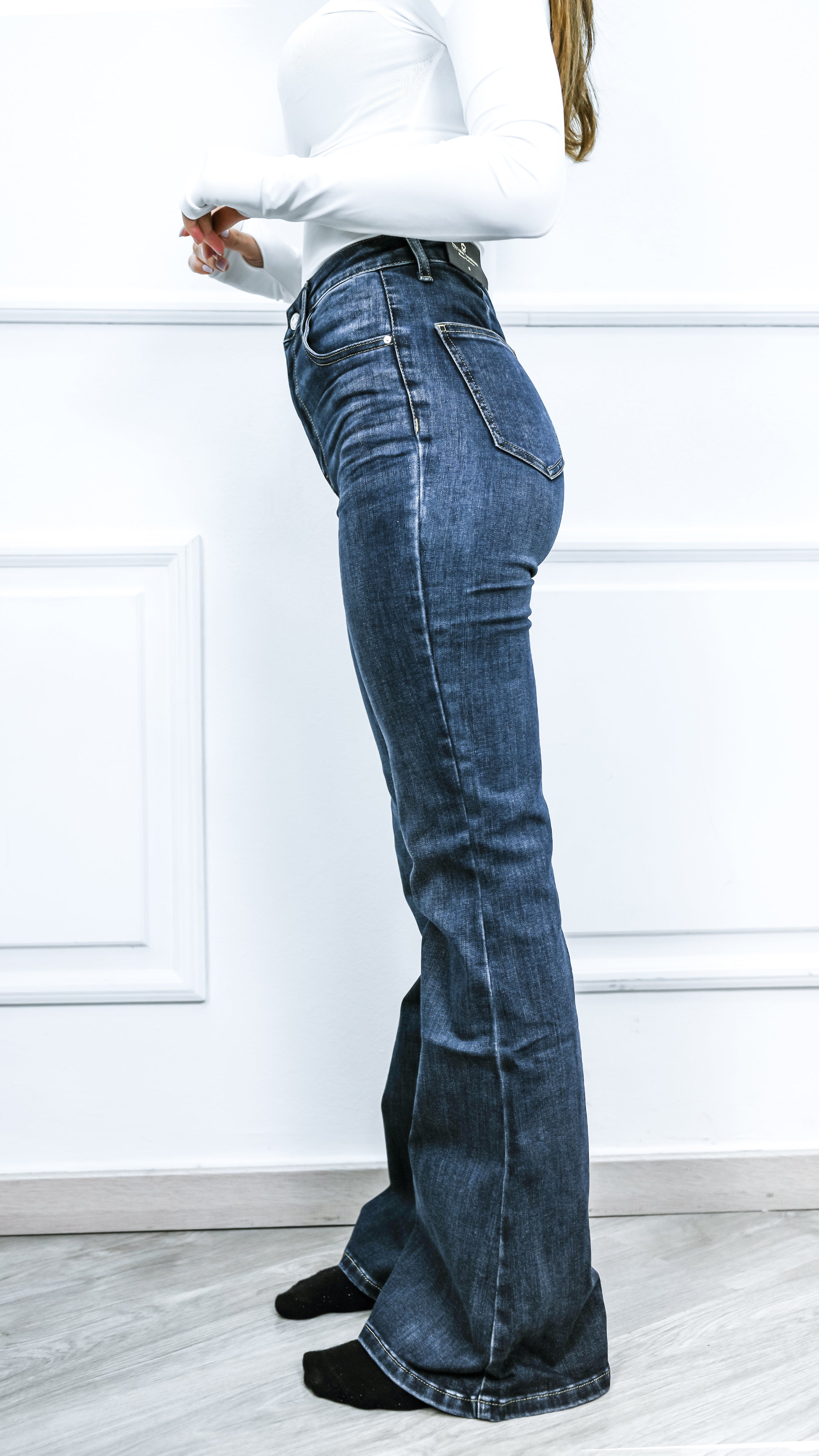 Jeans a zampa - Blu