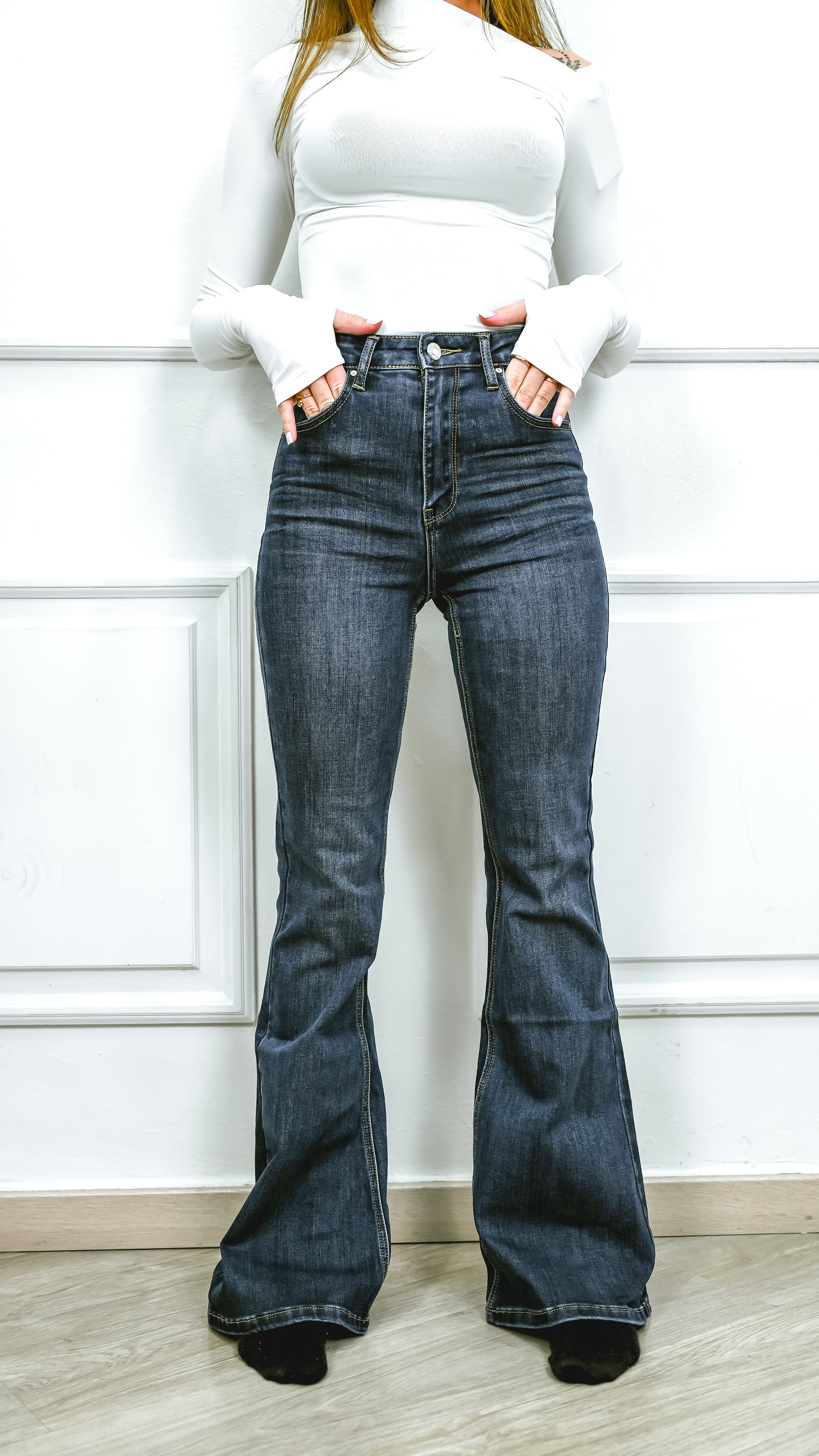 Jeans a zampa - Blu