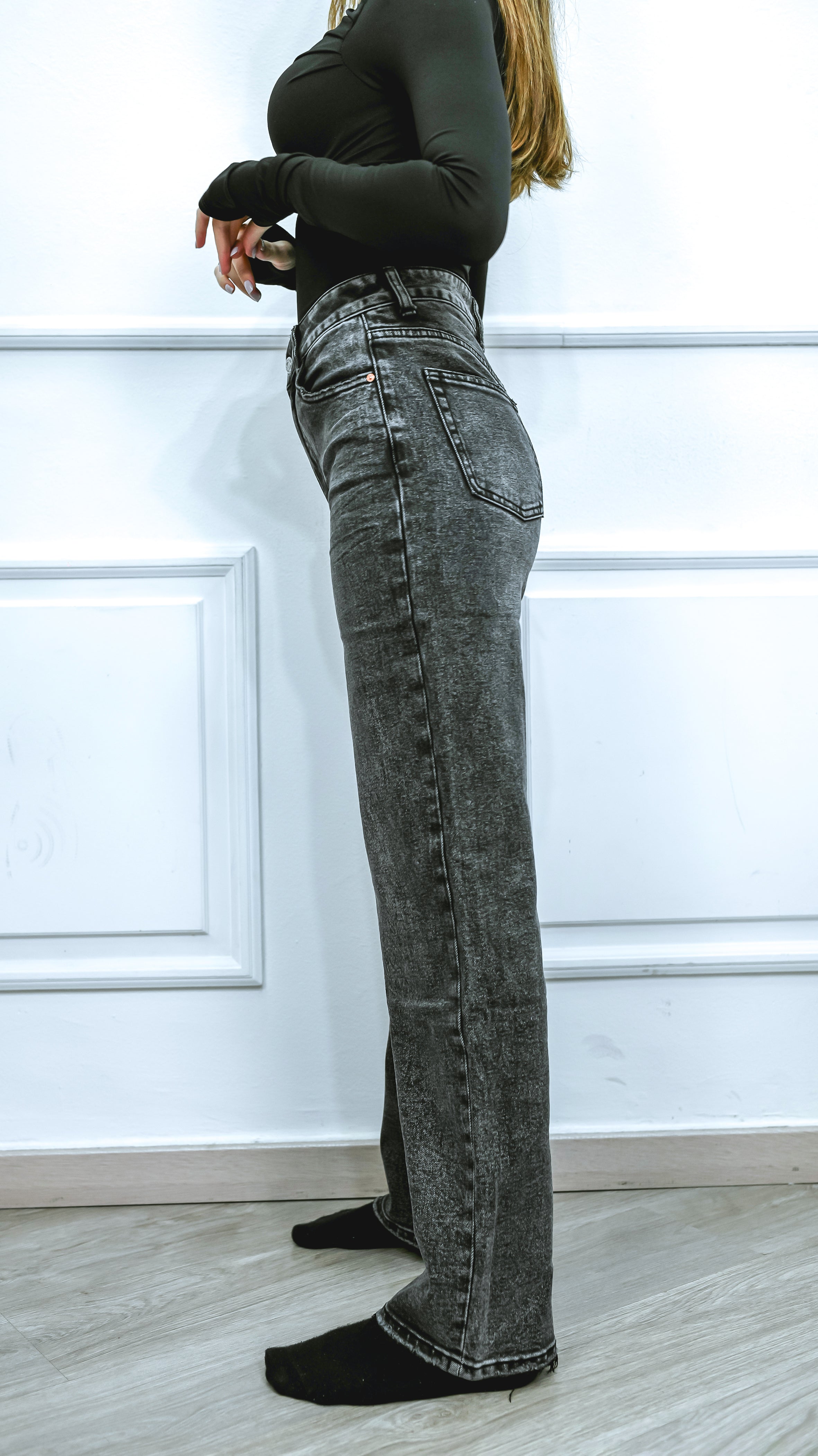 Jeans grigio - Wide Leg