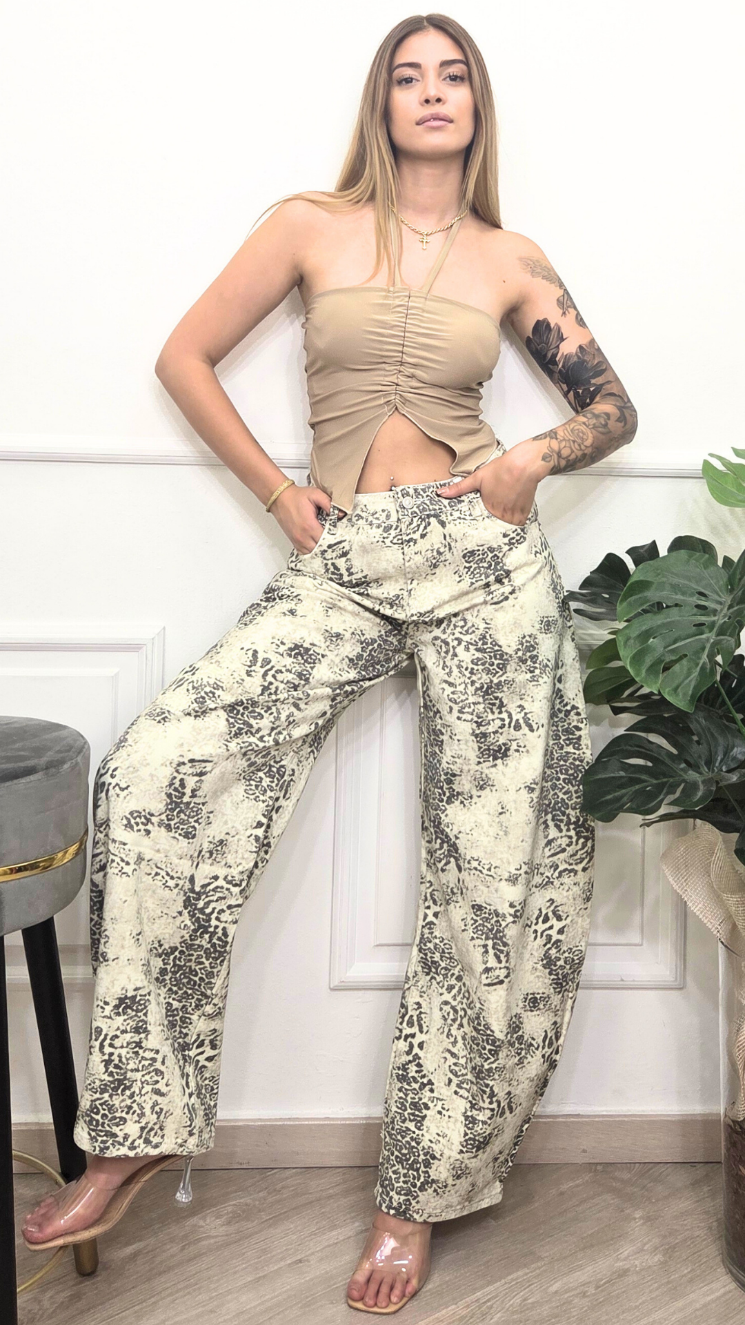 JEANS A FANTASIA LEOPARDATA