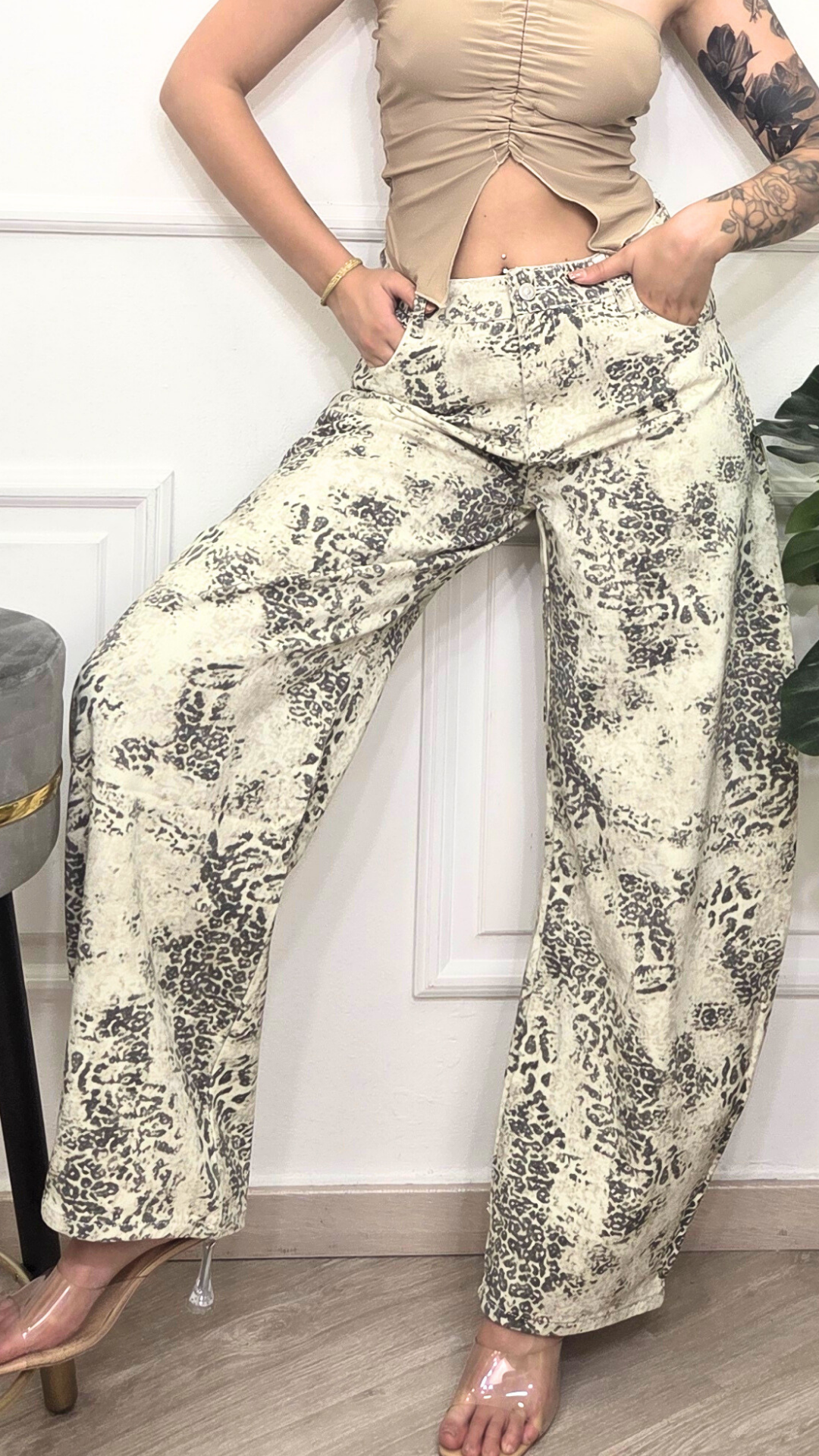 JEANS A FANTASIA LEOPARDATA