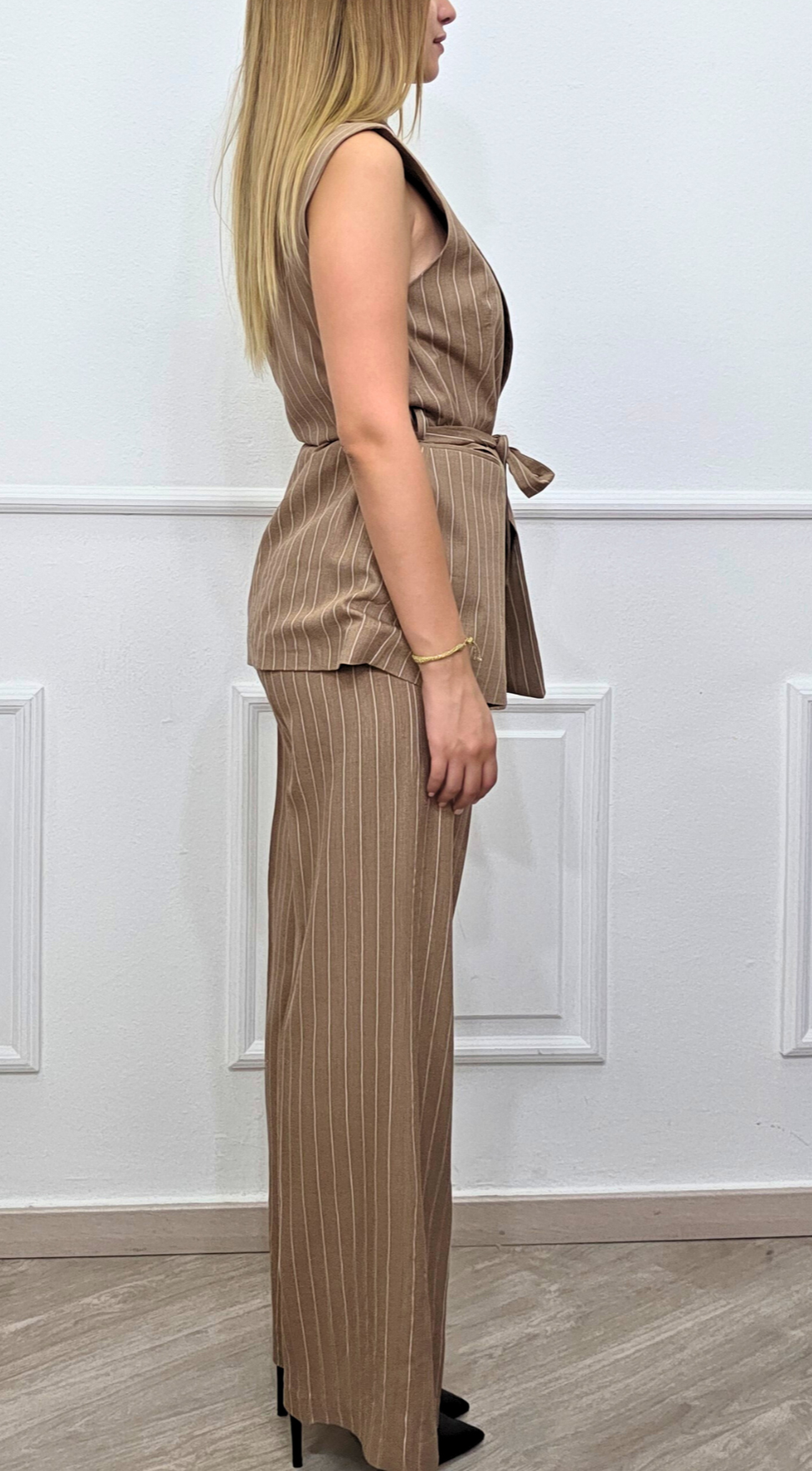 BELTED STRIPED TAILLEUR - ELENA CASALI